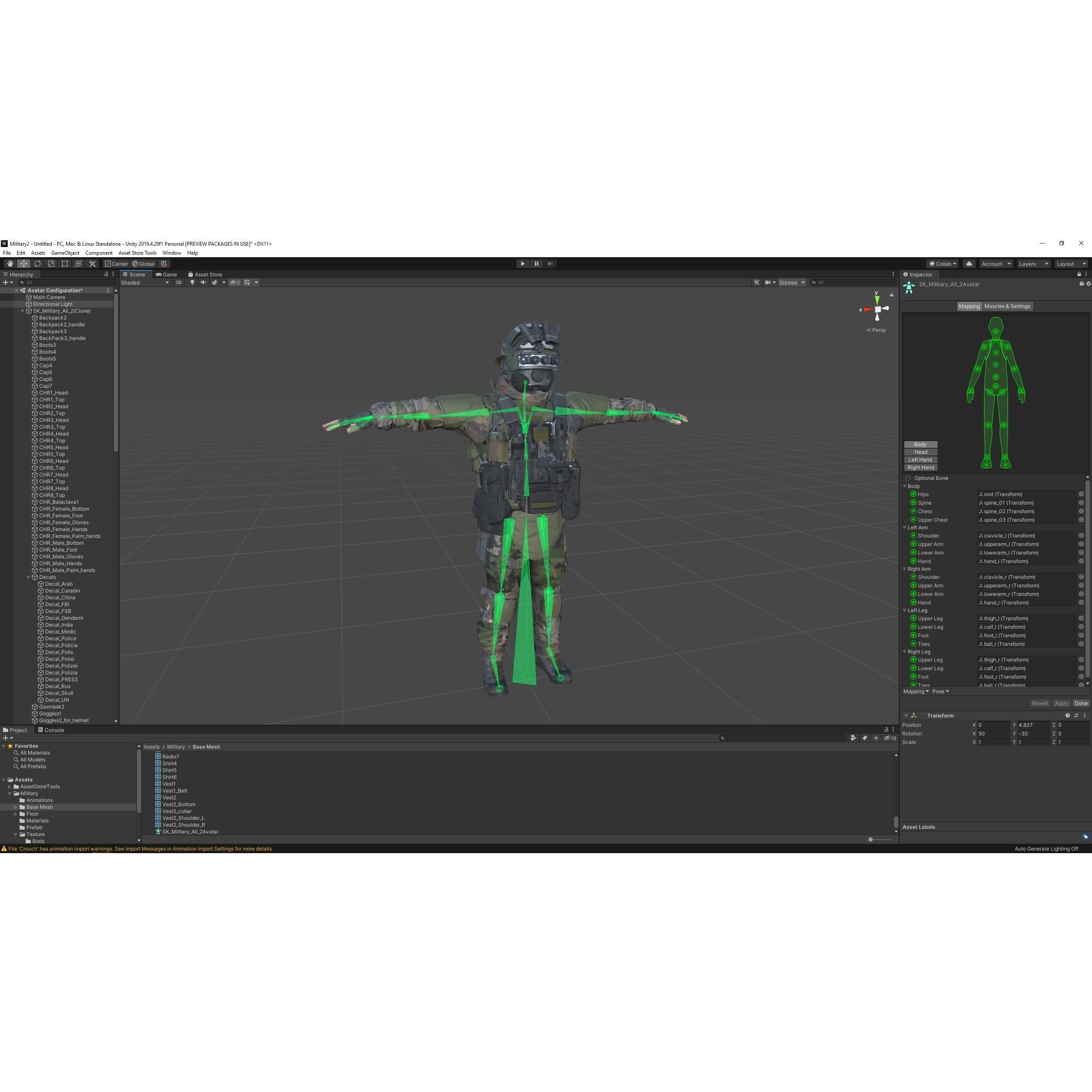 Modular Military Character - Low-Poly Game-Ready 3D Model - View 11