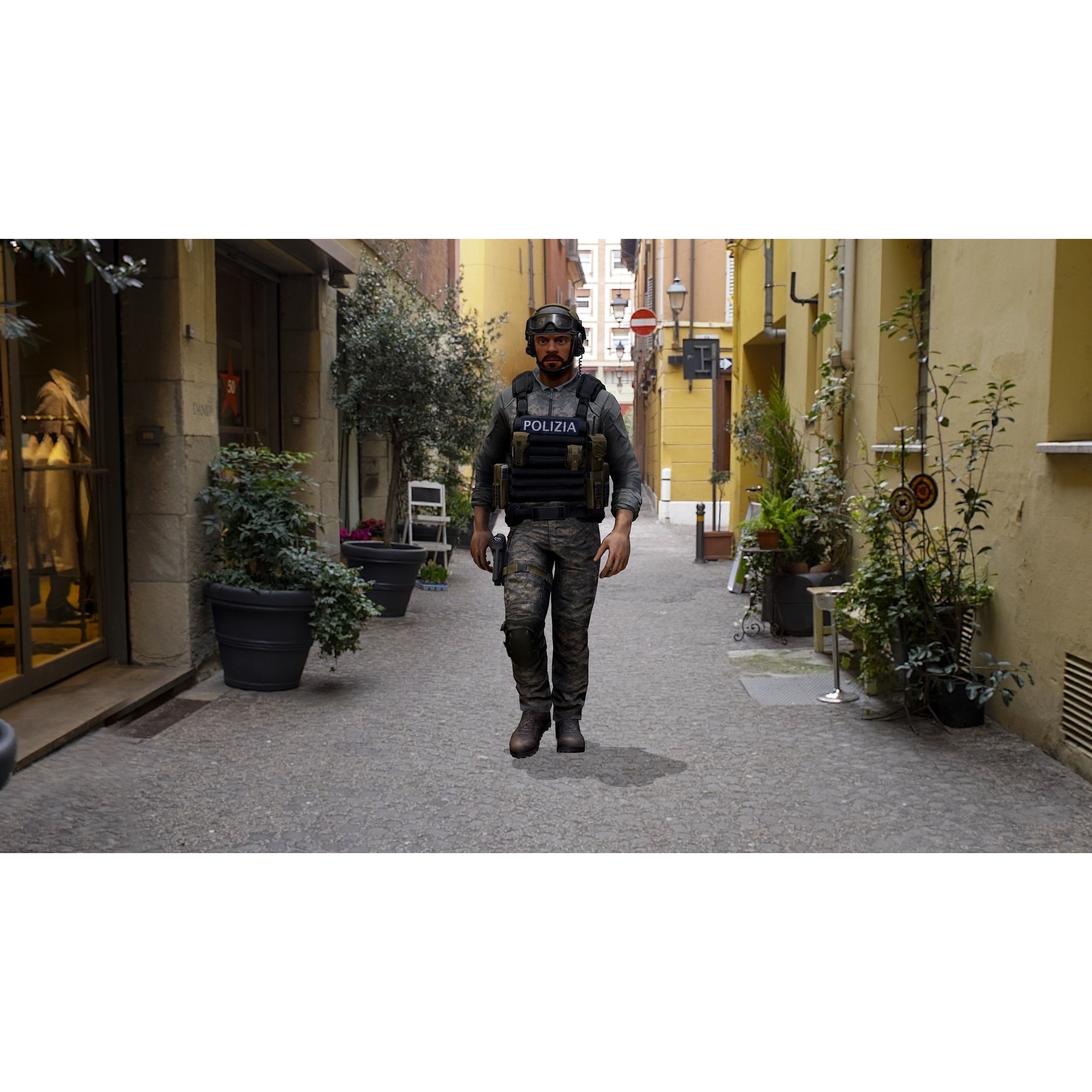 Modular Military Character - Low-Poly Game-Ready 3D Model - View 13