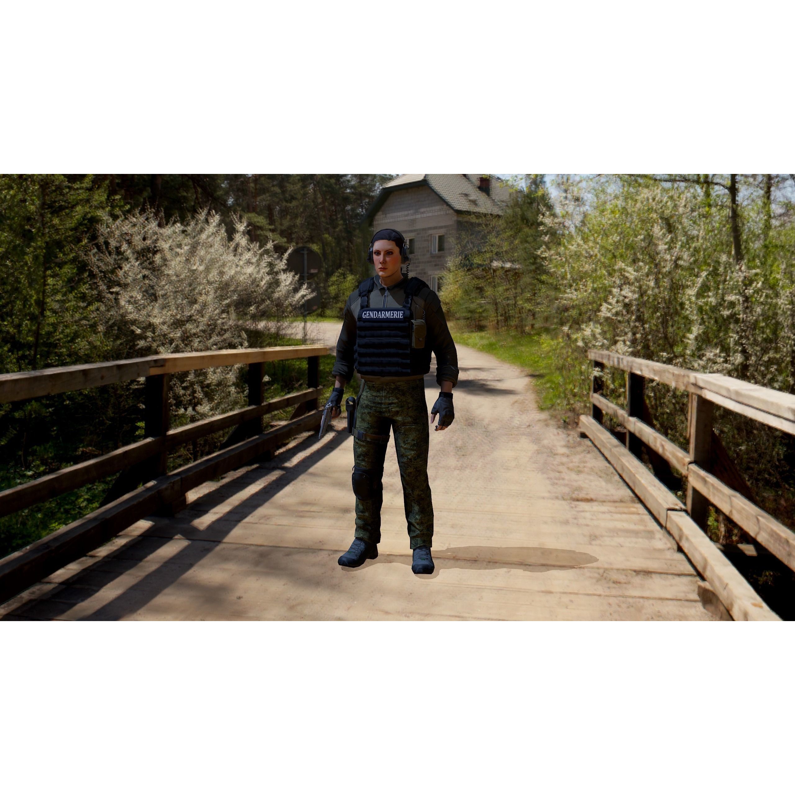 Modular Military Character - Low-Poly Game-Ready 3D Model - View 24