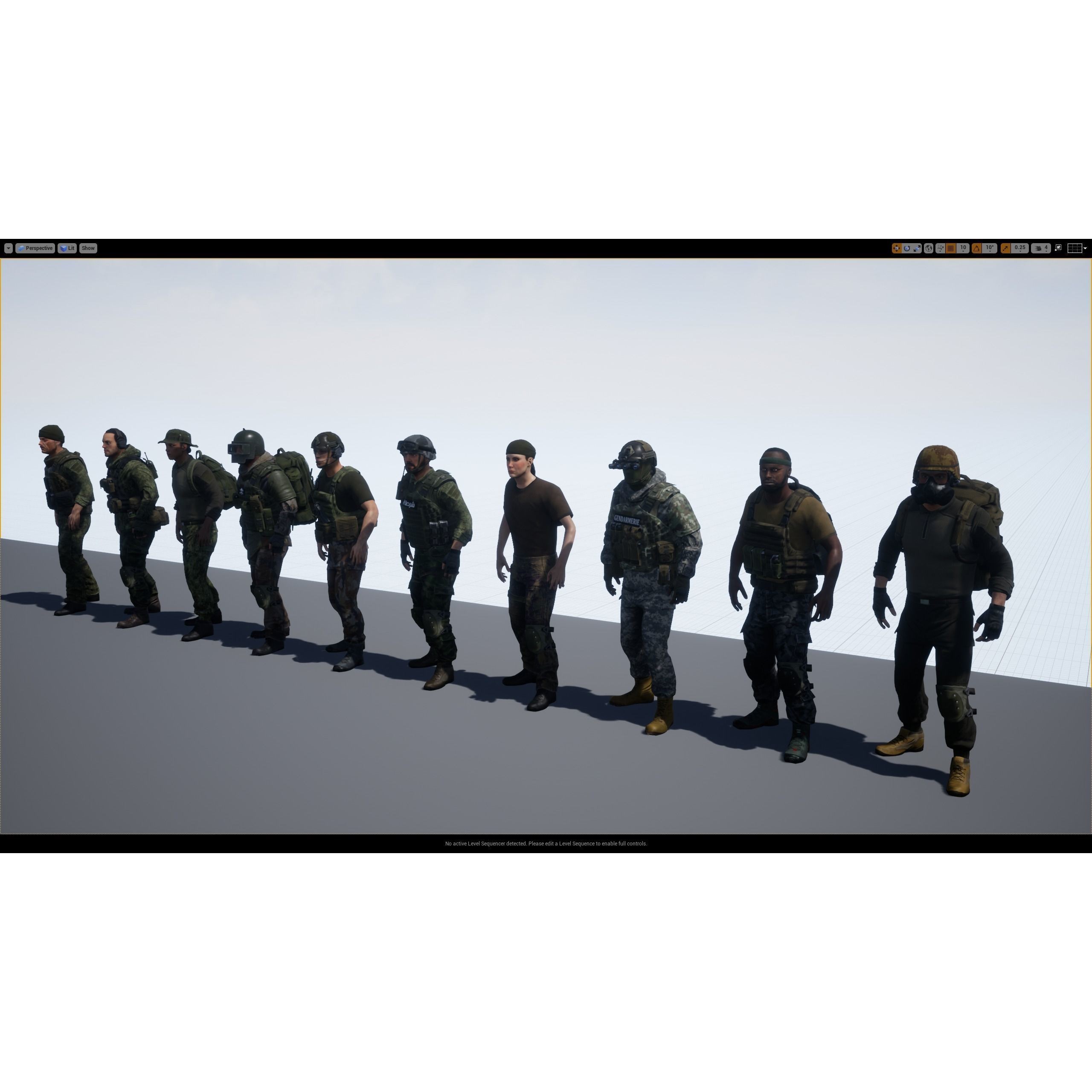 Modular Military Character - Low-Poly Game-Ready 3D Model - View 27