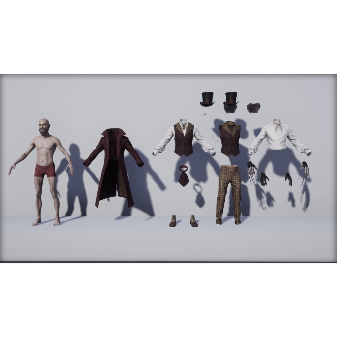 Dollsmith 3D Model – Low Poly Character with Blendshapes, FBX - View 19