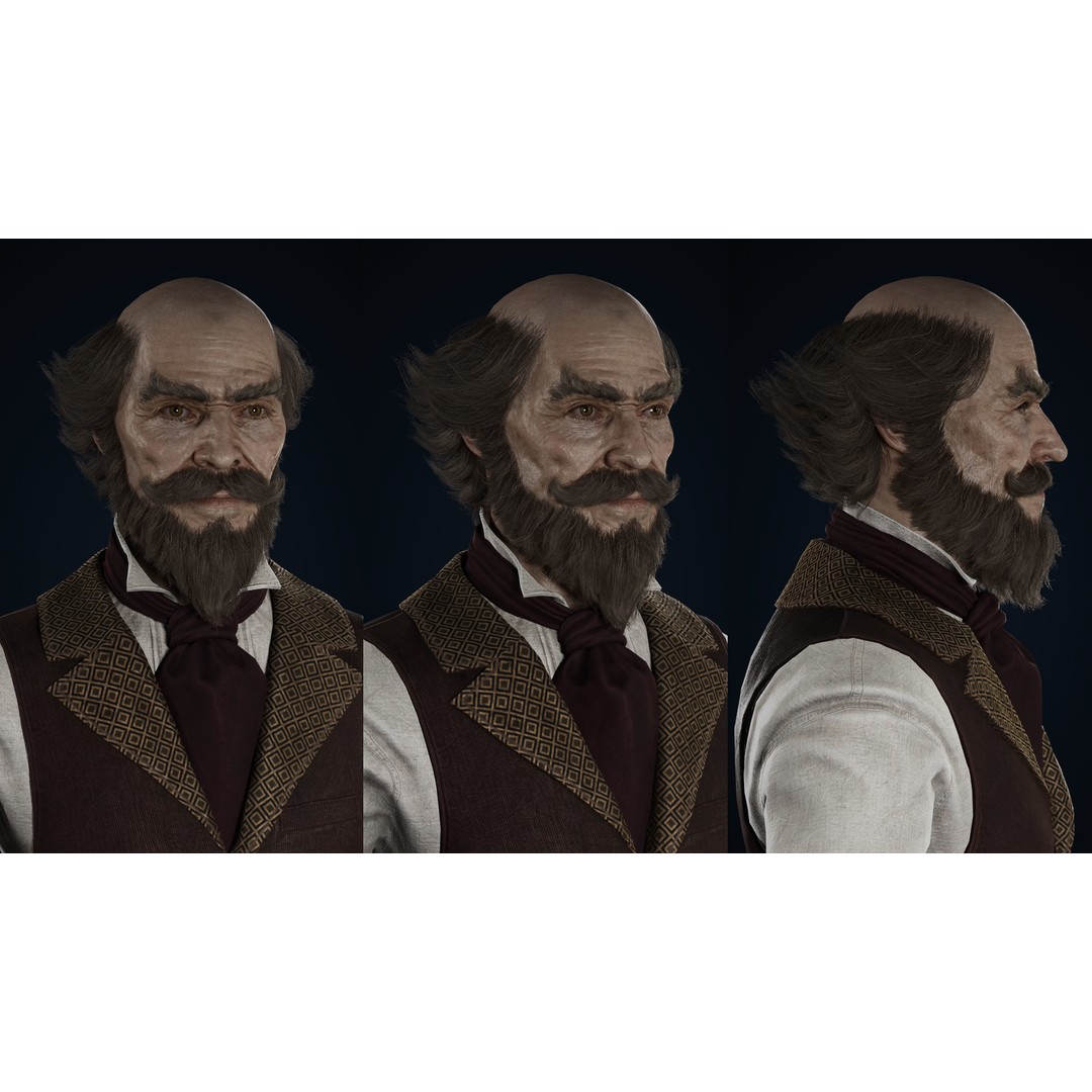 Dollsmith 3D Model – Low Poly Character with Blendshapes, FBX - View 4