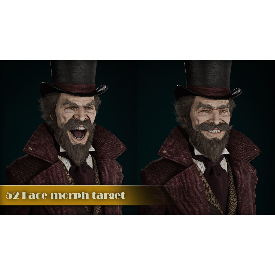 Dollsmith 3D Model – Low Poly Character with Blendshapes, FBX - View 5
