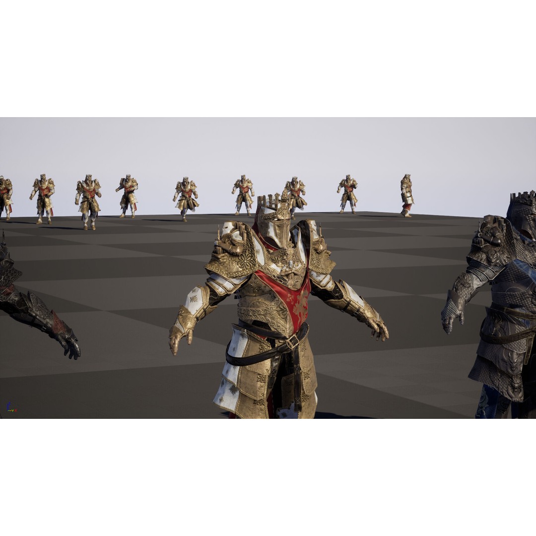 Paladin 3D Model – Low Poly Character Asset, Rigged, FBX - View 33