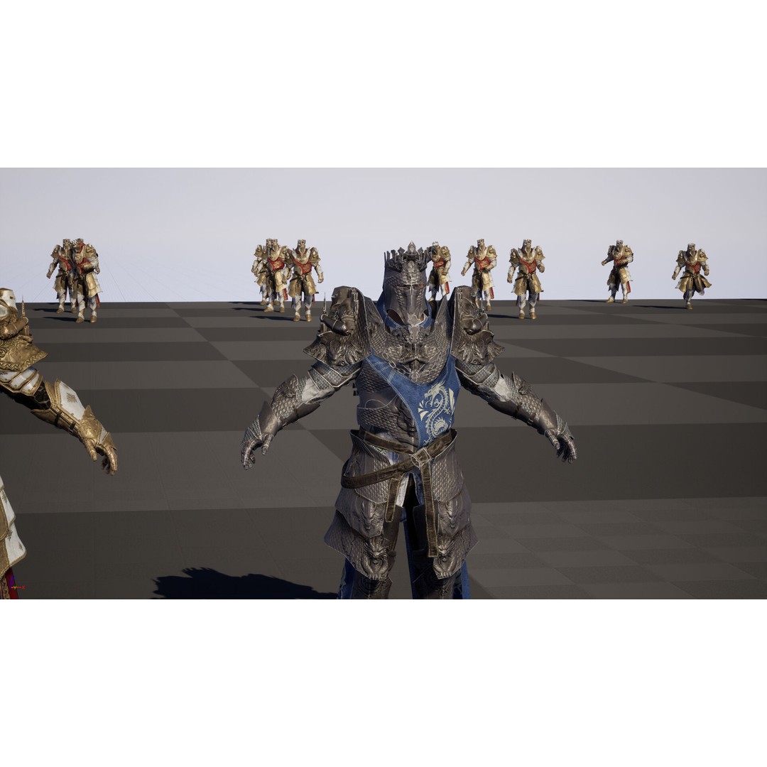 Paladin 3D Model – Low Poly Character Asset, Rigged, FBX - View 34