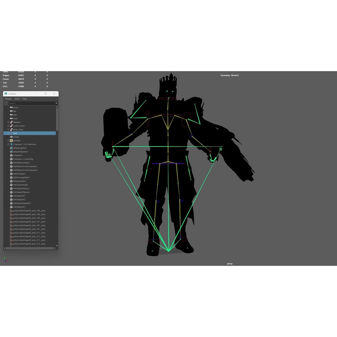 Paladin 3D Model – Low Poly Character Asset, Rigged, FBX - View 37
