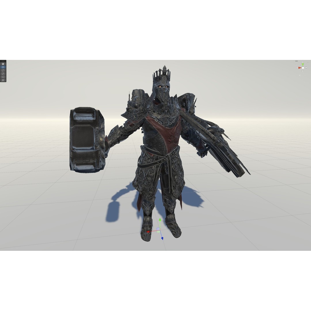 Paladin 3D Model – Low Poly Character Asset, Rigged, FBX - View 39