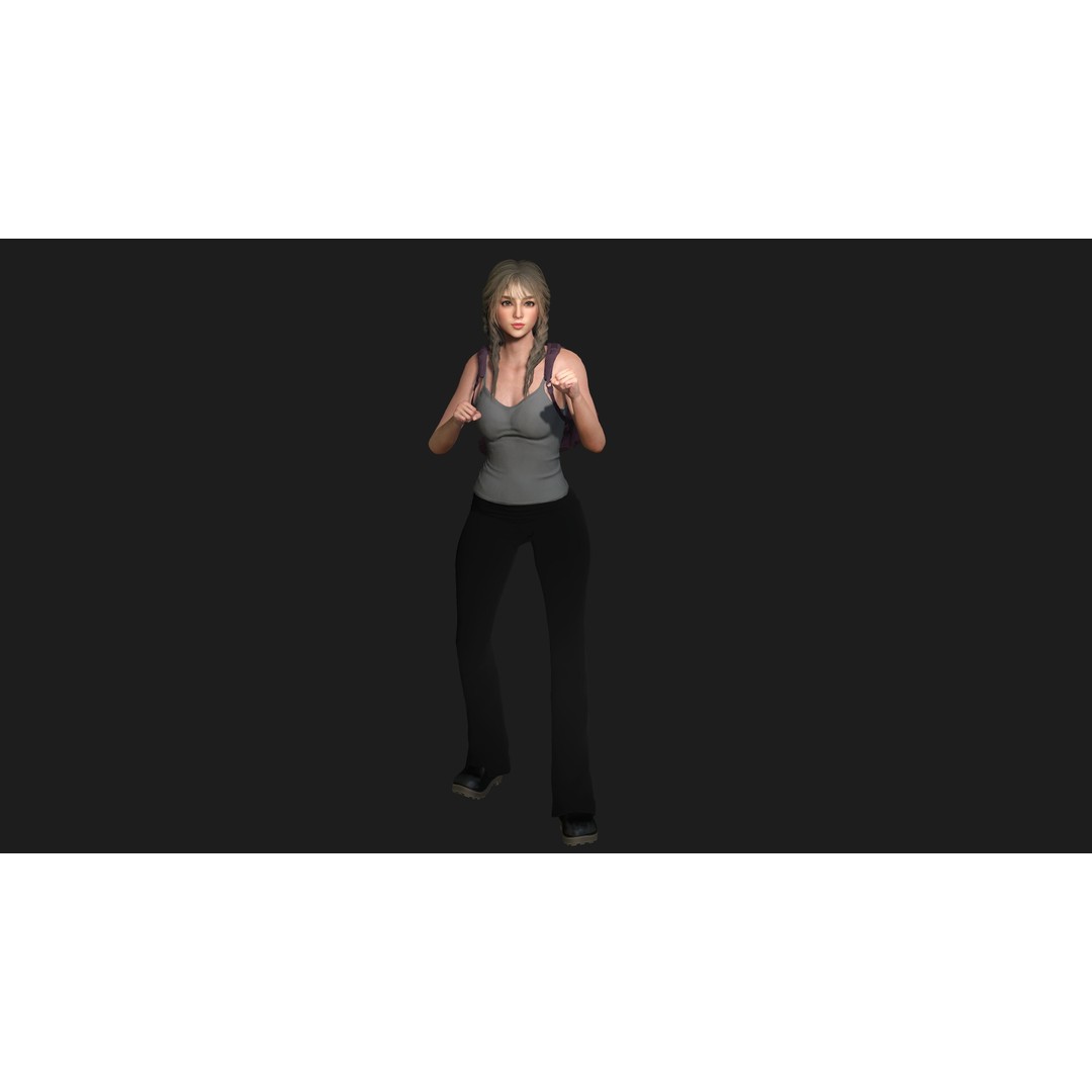 Madison 3D Model – Realistic Young Girl Character, Game Ready, FBX - View 13