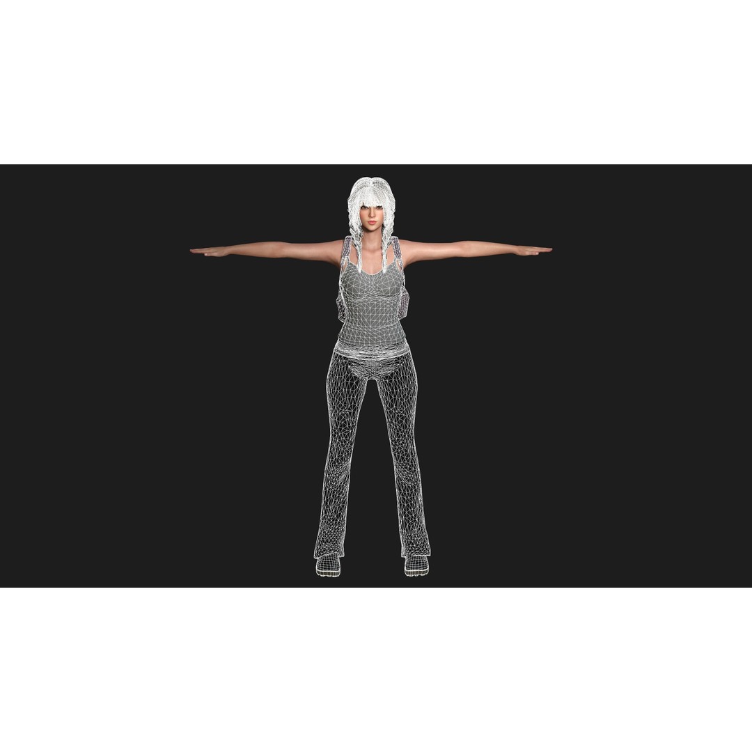 Madison 3D Model – Realistic Young Girl Character, Game Ready, FBX - View 17