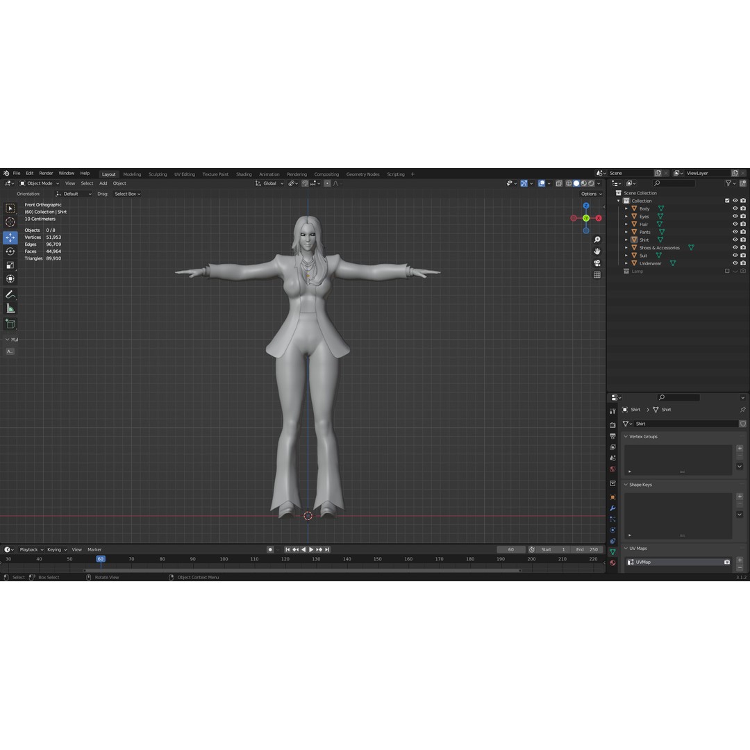 Viktoria 3D Model – Stylized Female Fighting Character, Rigged, FBX - View 24