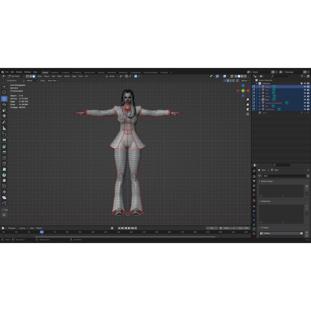 Viktoria 3D Model – Stylized Female Fighting Character, Rigged, FBX - View 25