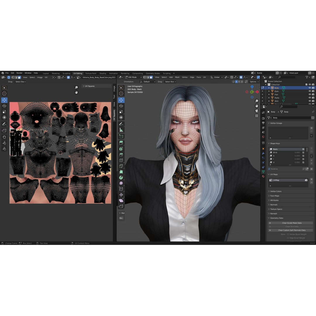 Viktoria 3D Model – Stylized Female Fighting Character, Rigged, FBX - View 27