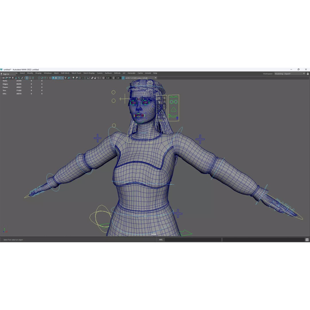 Medieval Female Character 3D Model – Stylized Low-Poly Game Asset, FBX - View 18