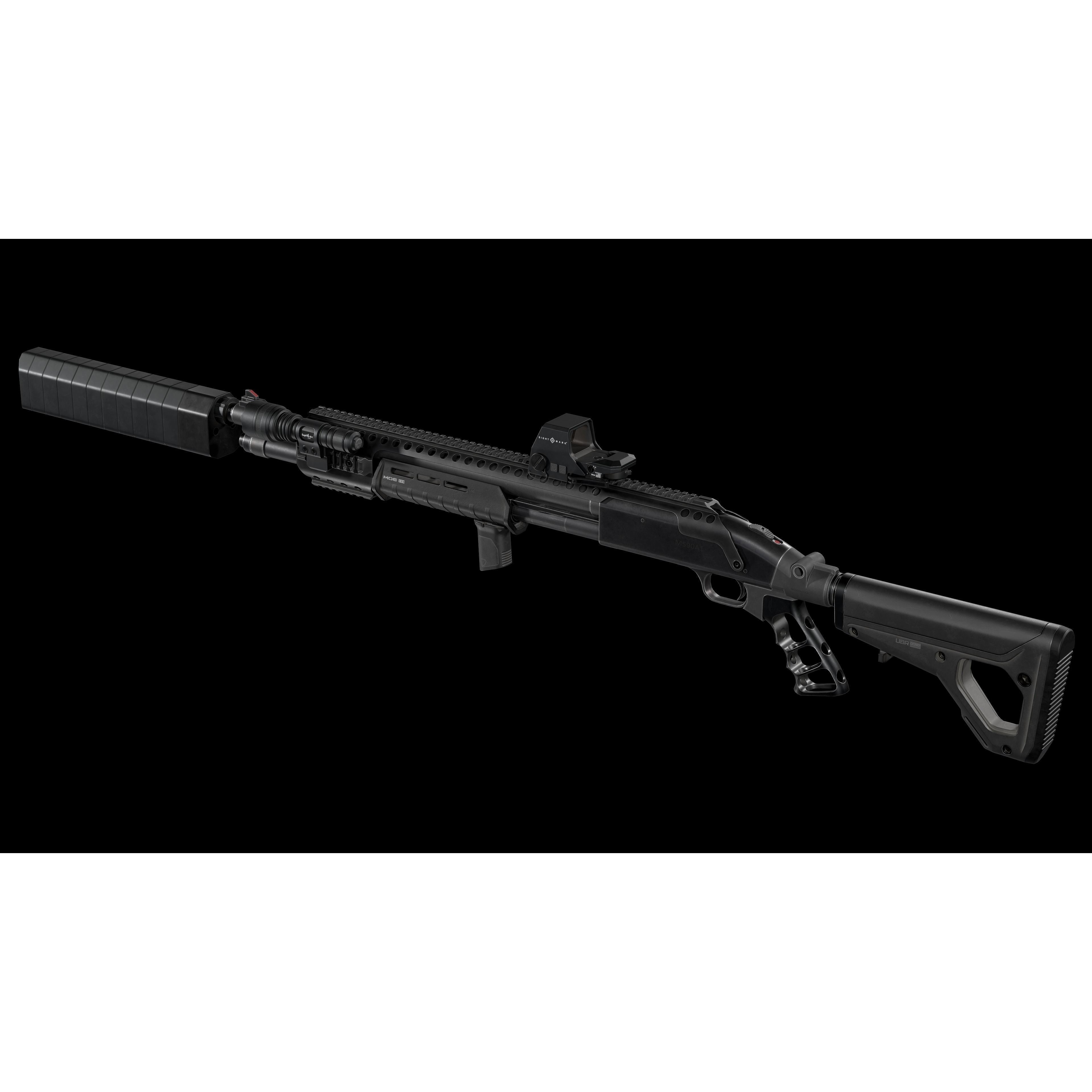 Mossberg 590 Tactical Shotgun - Low-Poly Game-Ready 3D Model - View 12