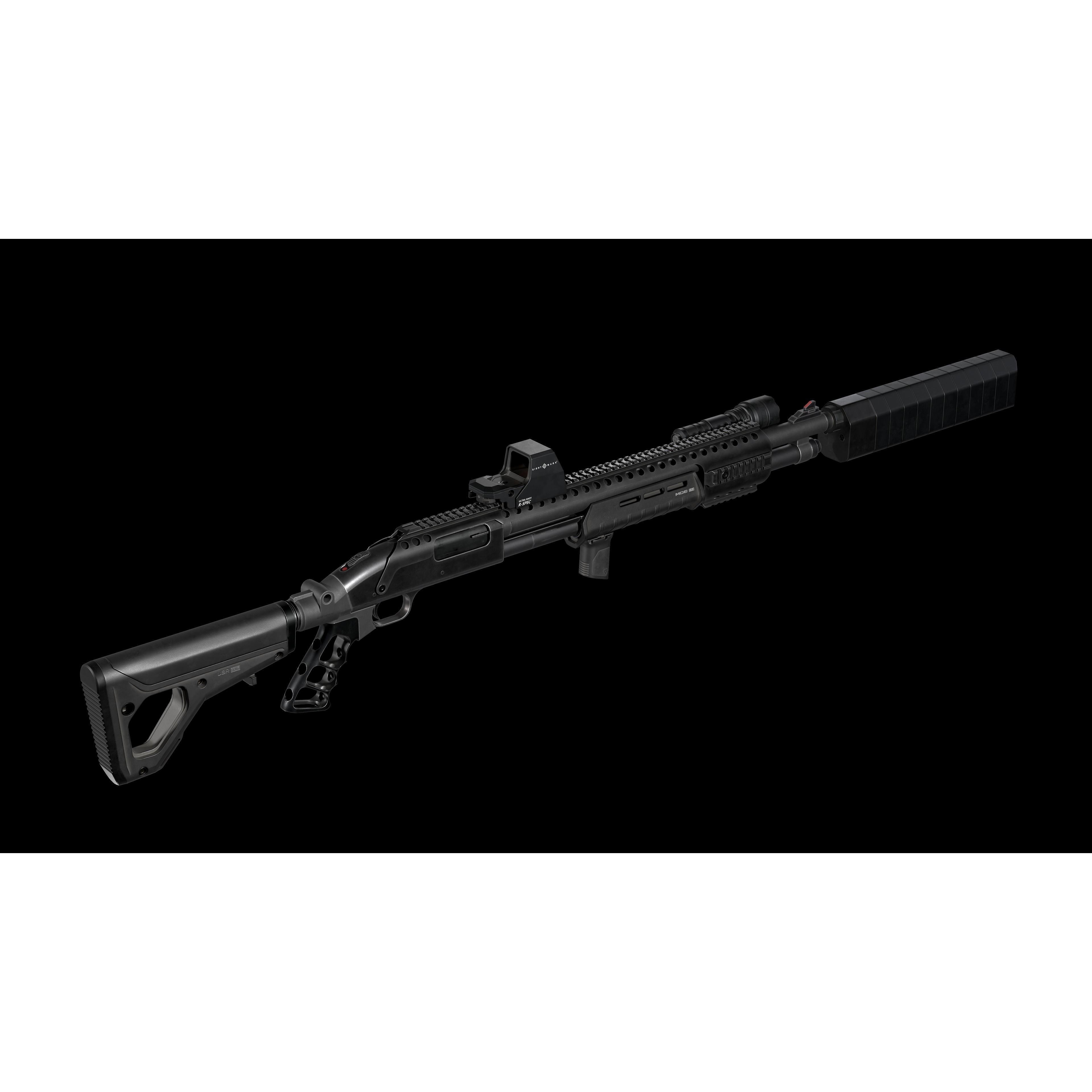 Mossberg 590 Tactical Shotgun - Low-Poly Game-Ready 3D Model - View 14