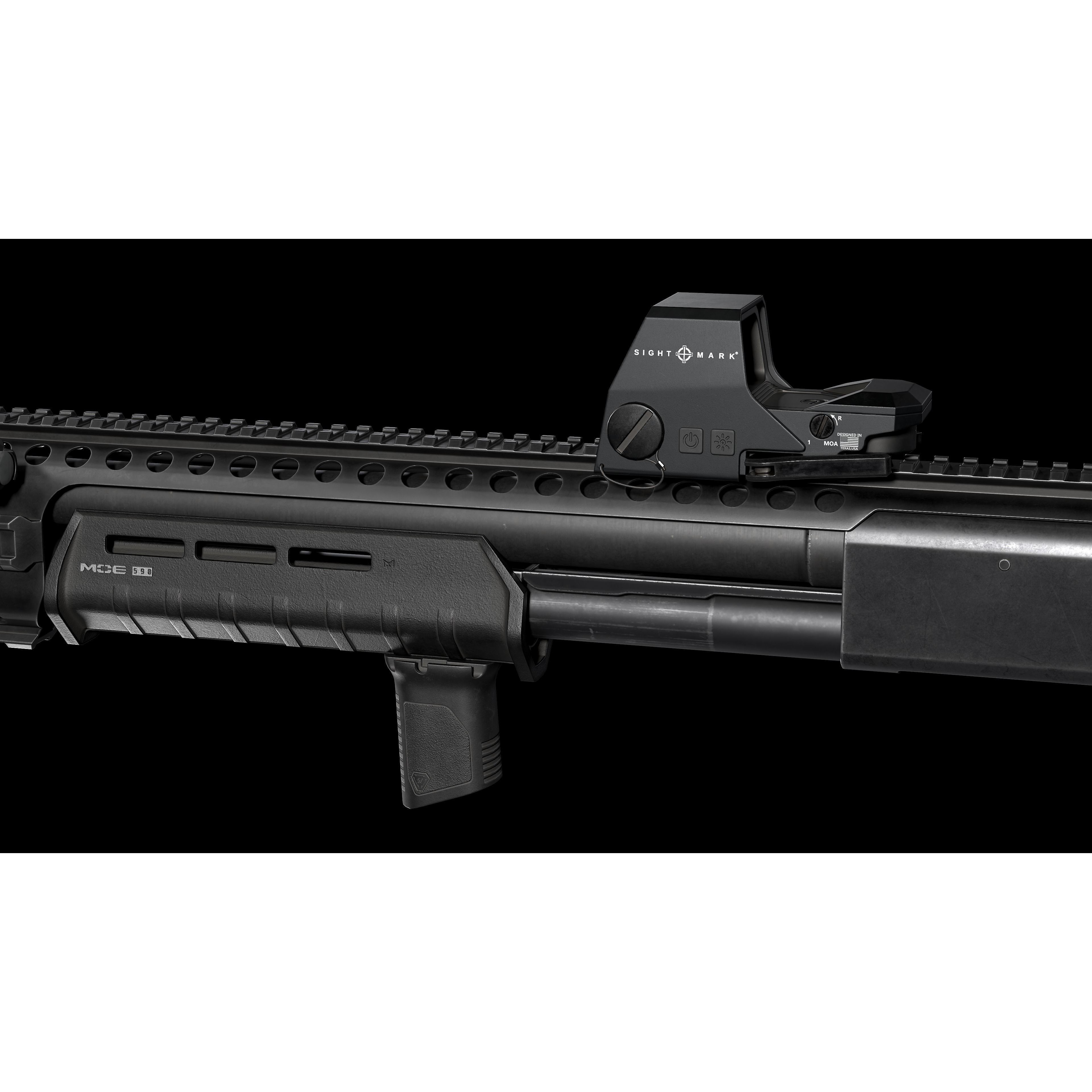 Mossberg 590 Tactical Shotgun - Low-Poly Game-Ready 3D Model - View 23