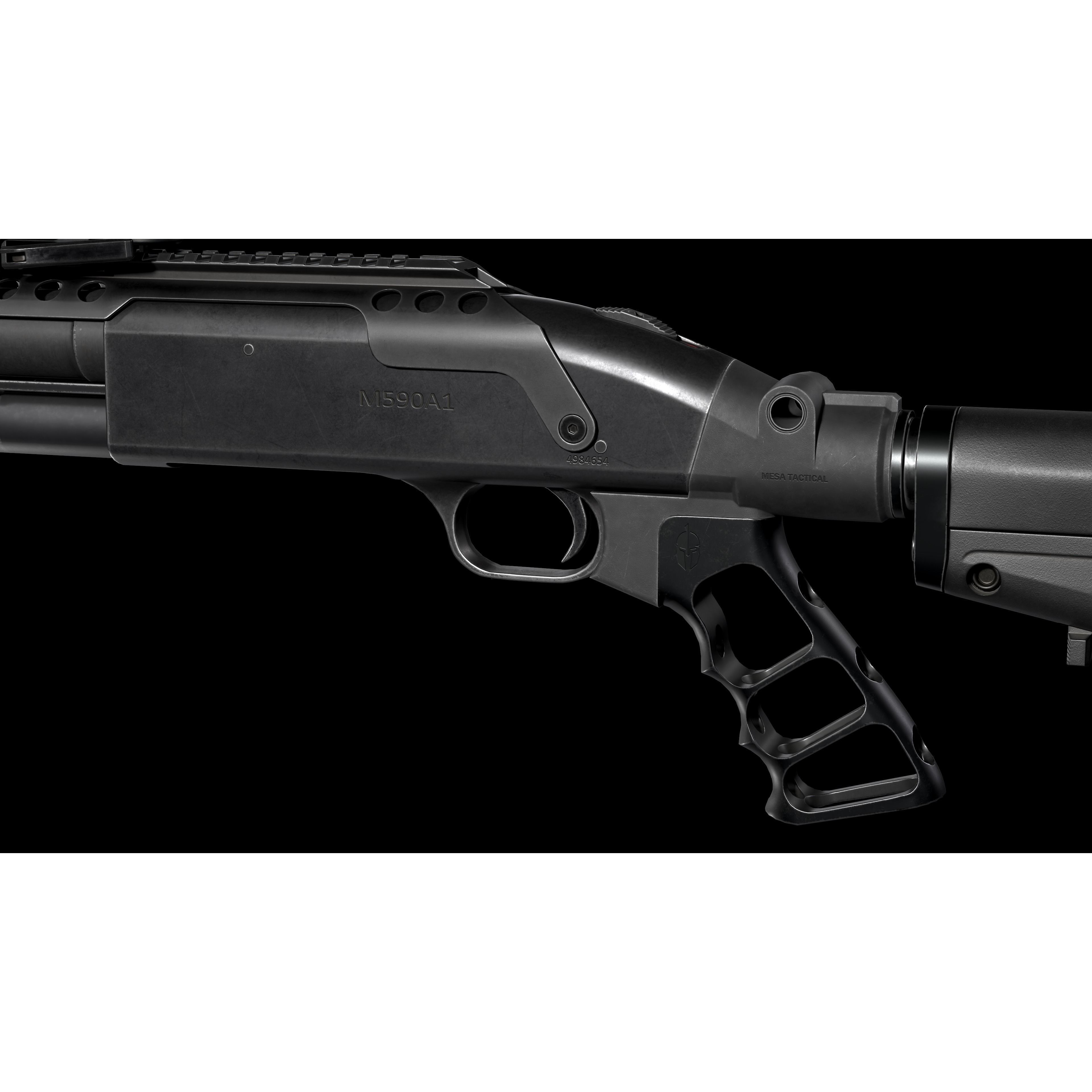 Mossberg 590 Tactical Shotgun - Low-Poly Game-Ready 3D Model - View 24