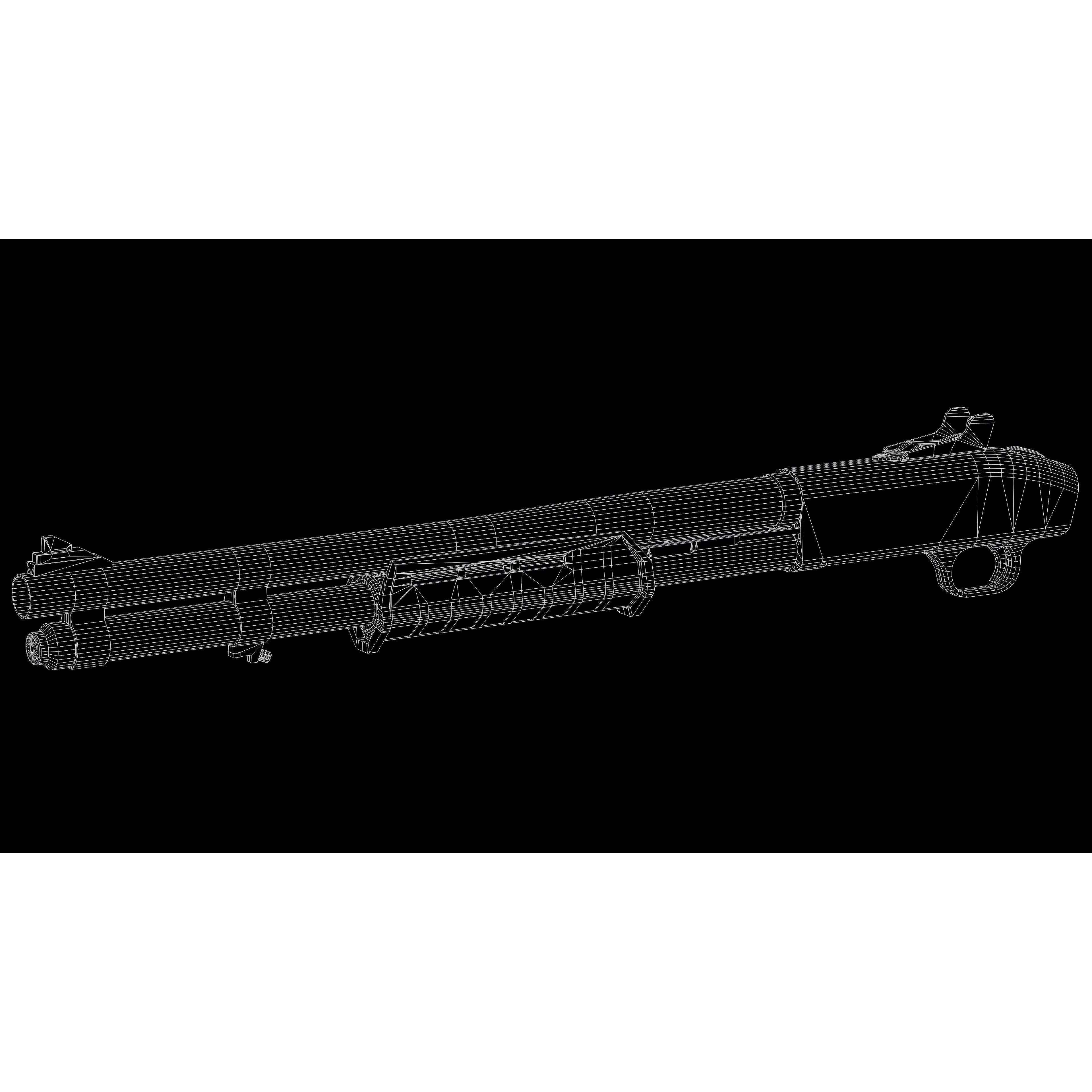 Mossberg 590 Tactical Shotgun - Low-Poly Game-Ready 3D Model - View 36