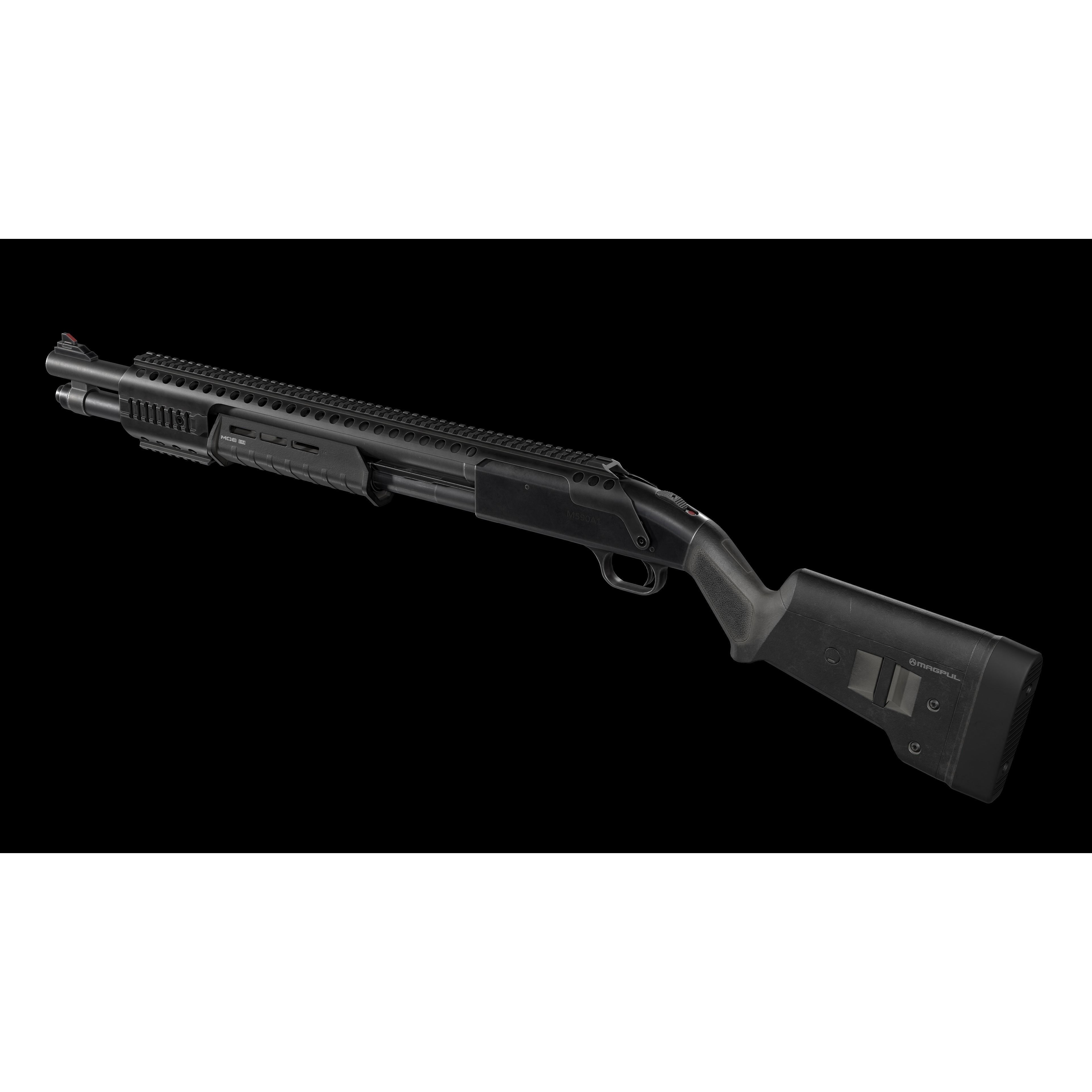 Mossberg 590 Tactical Shotgun - Low-Poly Game-Ready 3D Model - View 7