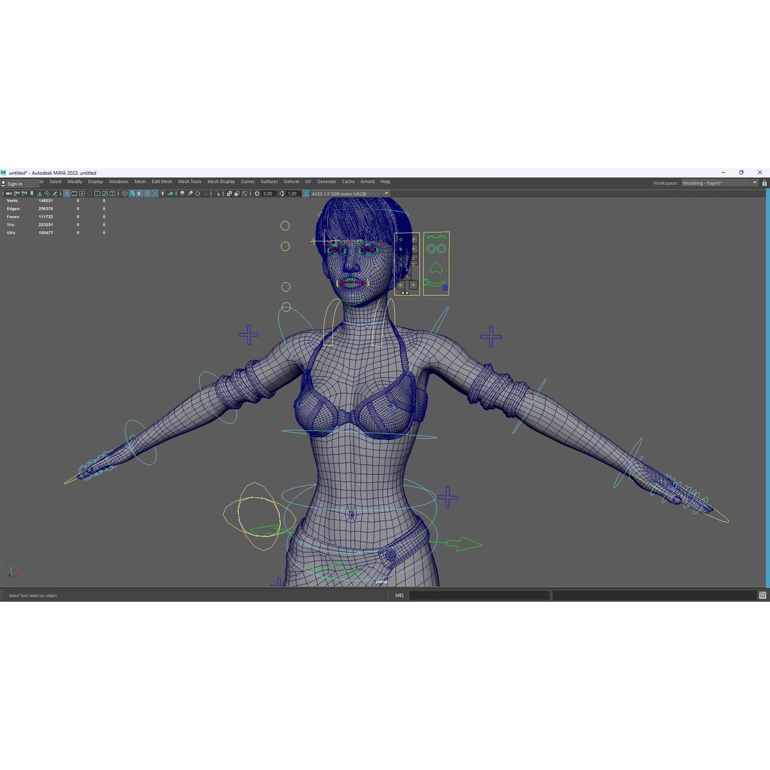 Realistic Female Warrior 3D Model – Low Poly Rigged Character for Games - View 19