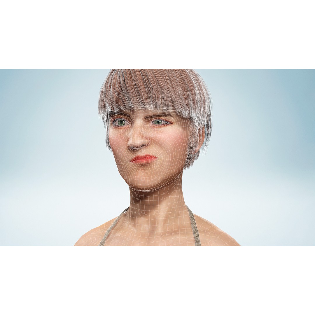 Realistic Female Warrior 3D Model – Low Poly Rigged Character for Games - View 27