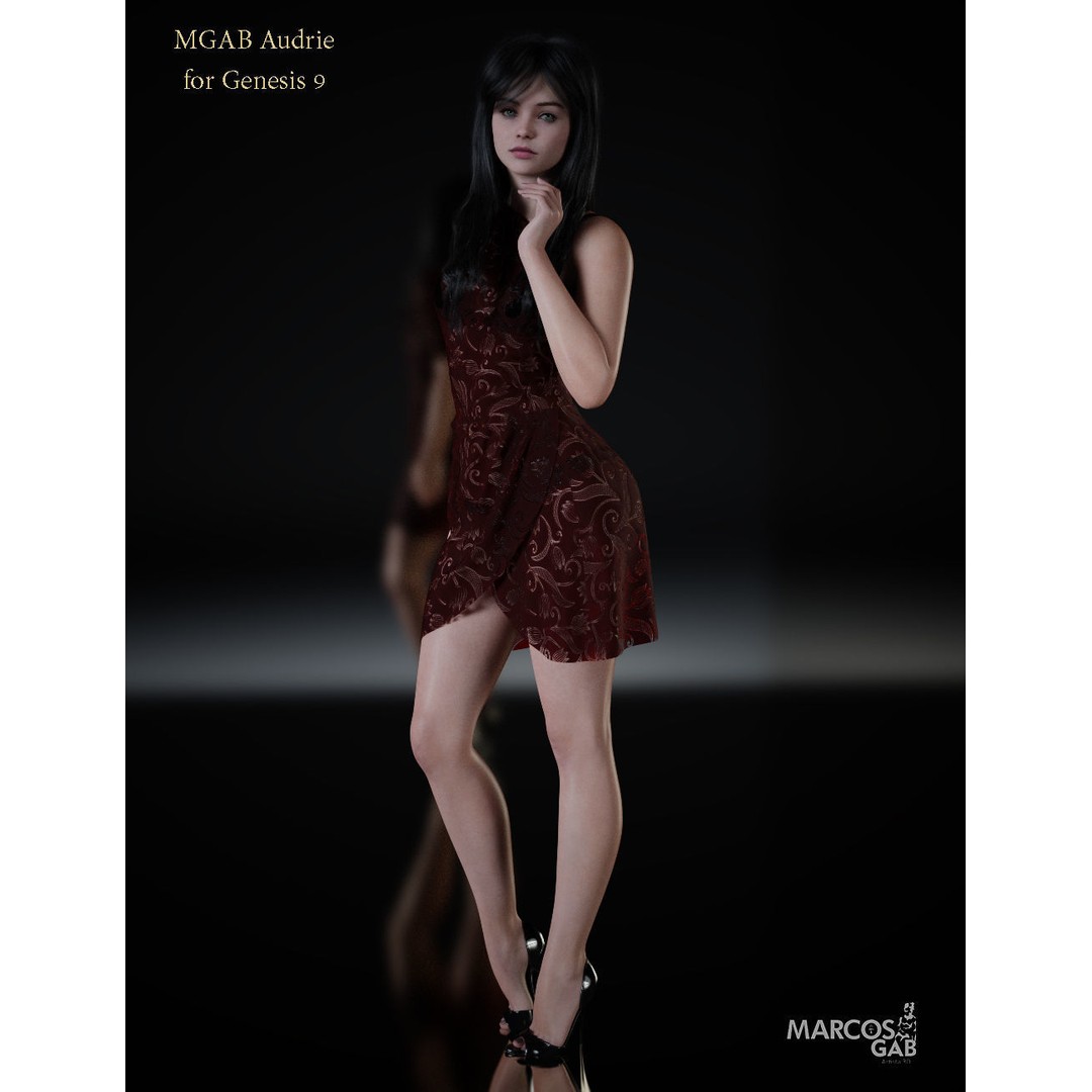Audrie 3D Model – Realistic Female Character for Genesis 9, Rigged - View 10