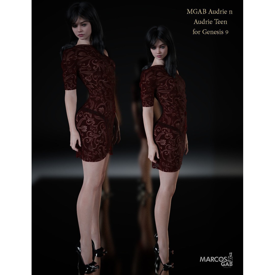 Audrie 3D Model – Realistic Female Character for Genesis 9, Rigged - View 15