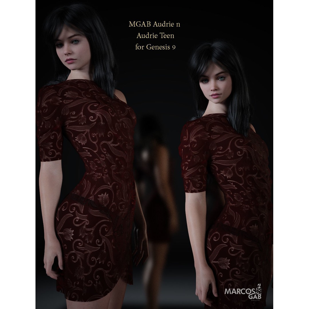 Audrie 3D Model – Realistic Female Character for Genesis 9, Rigged - View 20