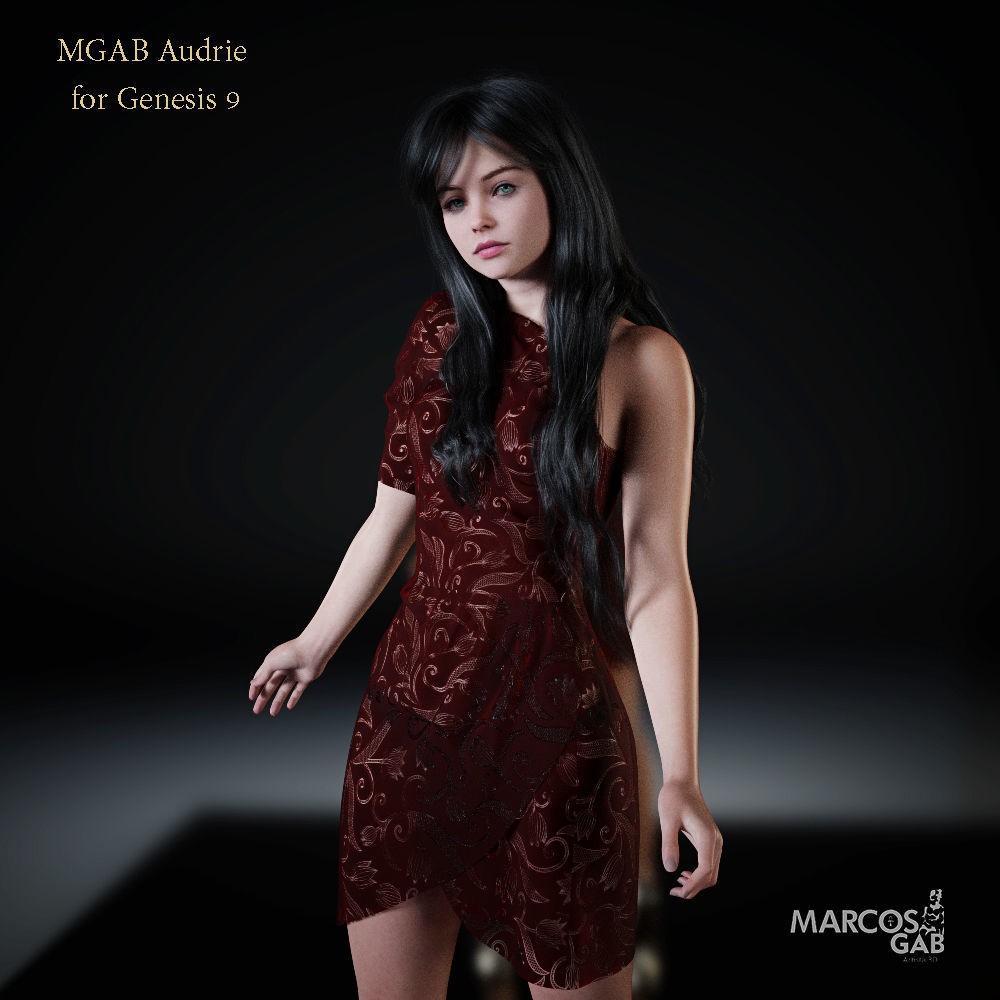 Audrie 3D Model – Realistic Female Character for Genesis 9, Rigged - View 23