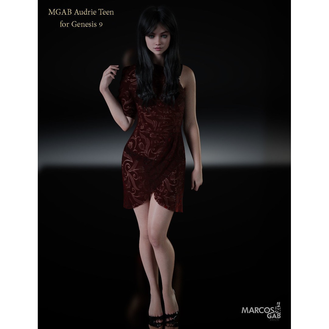 Audrie 3D Model – Realistic Female Character for Genesis 9, Rigged - View 24