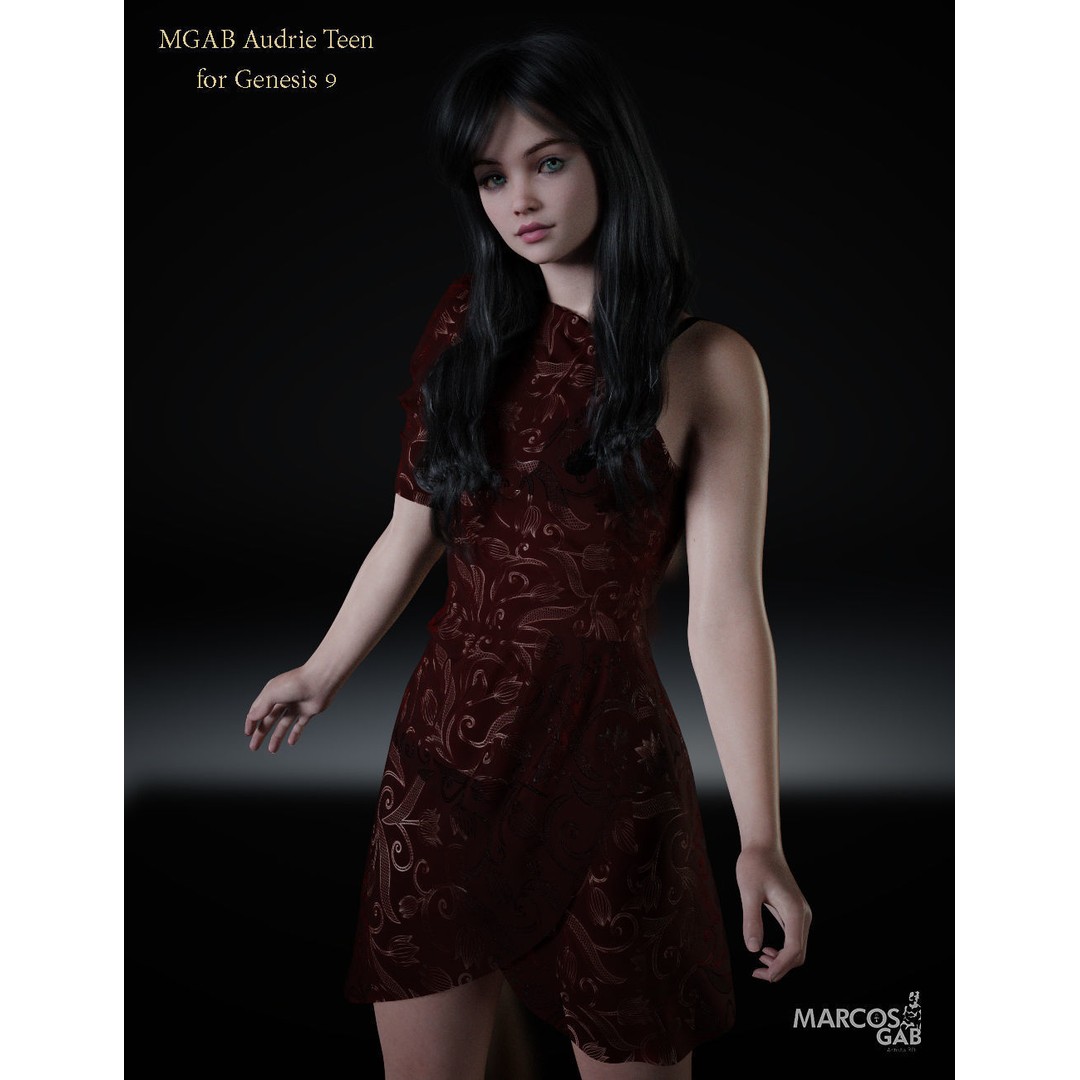Audrie 3D Model – Realistic Female Character for Genesis 9, Rigged - View 25