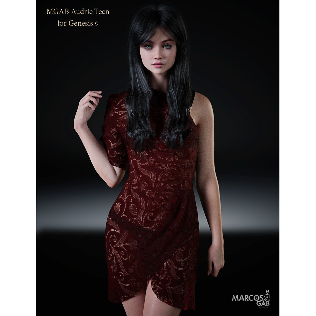 Audrie 3D Model – Realistic Female Character for Genesis 9, Rigged - View 26