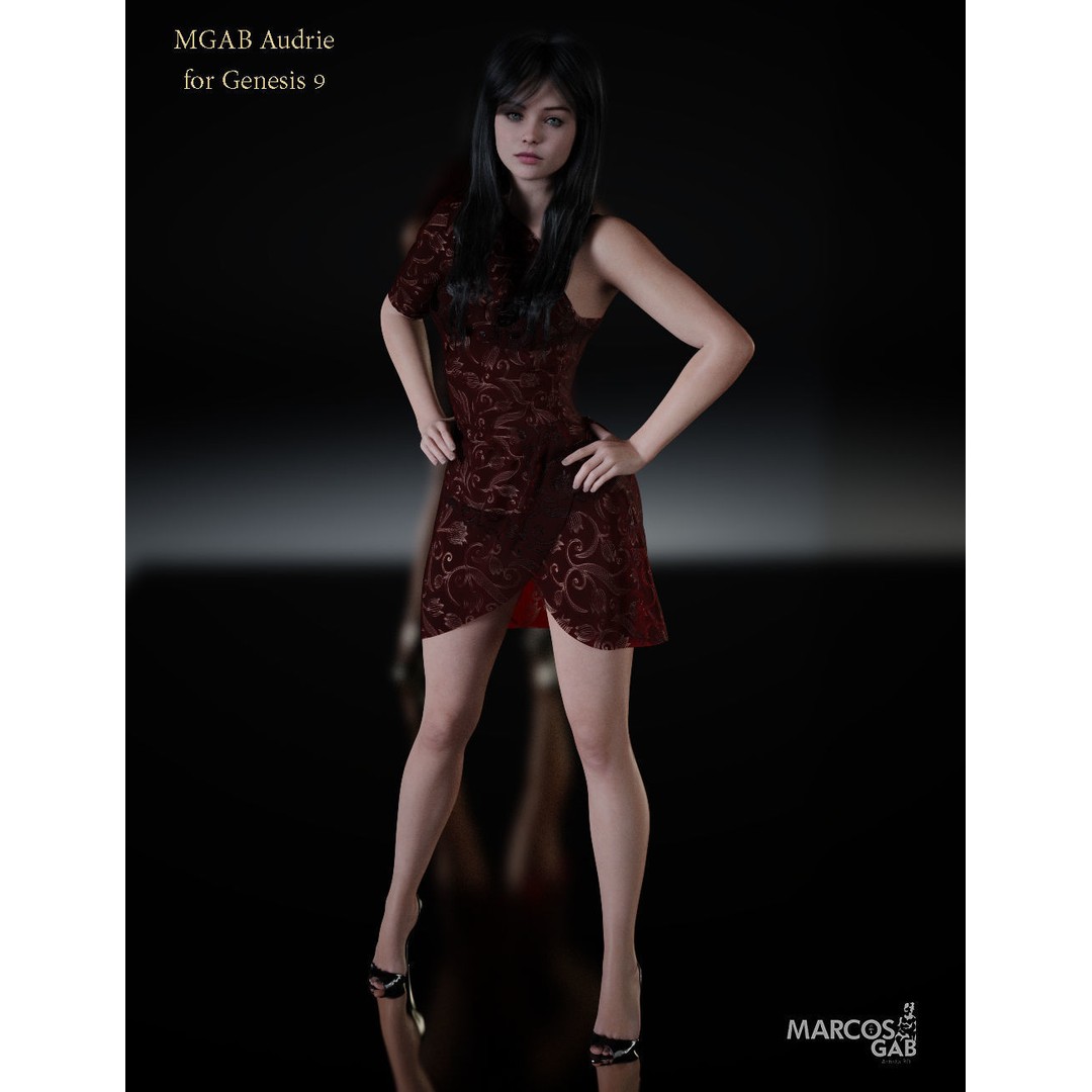 Audrie 3D Model – Realistic Female Character for Genesis 9, Rigged - View 5