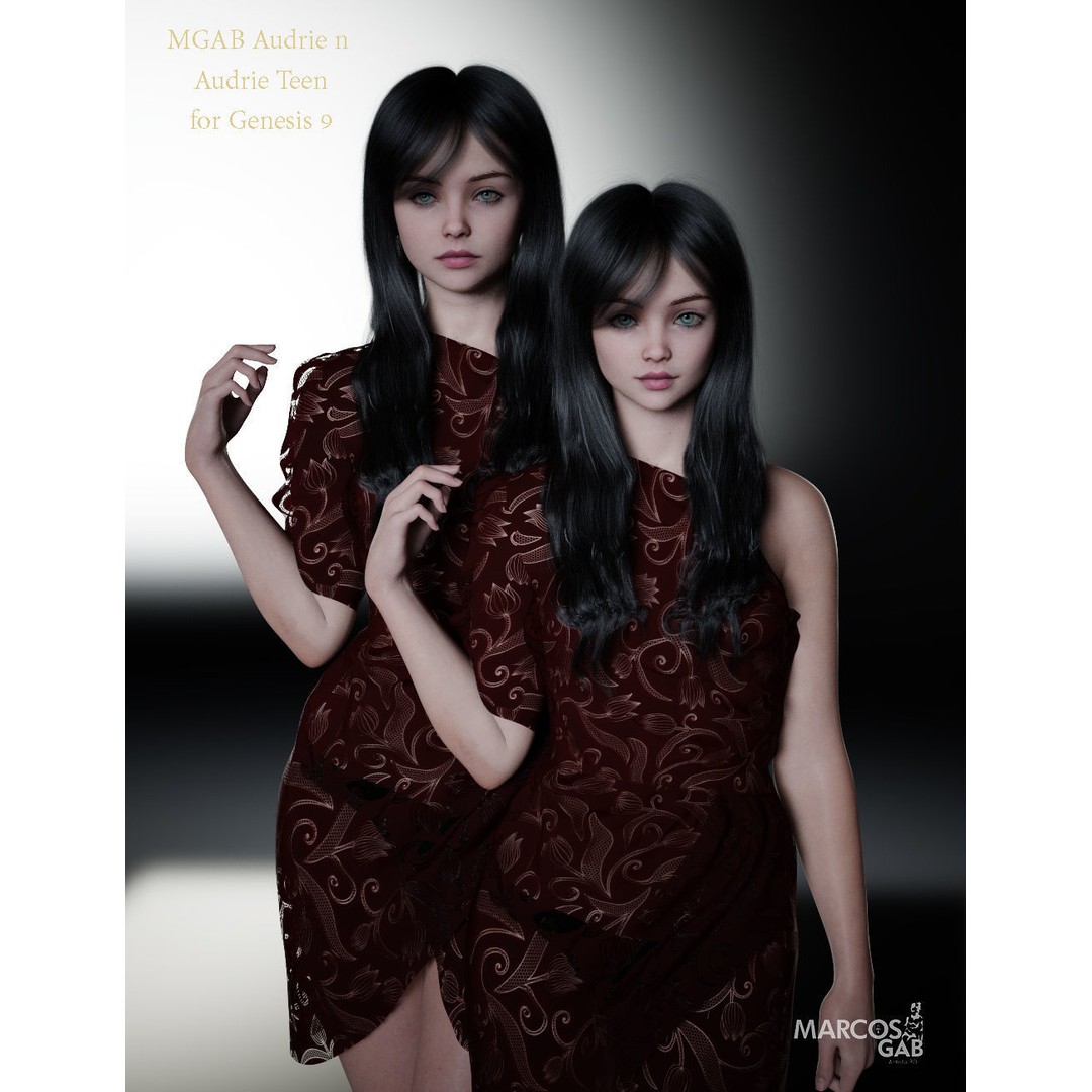 Audrie 3D Model – Realistic Female Character for Genesis 9, Rigged - View 7