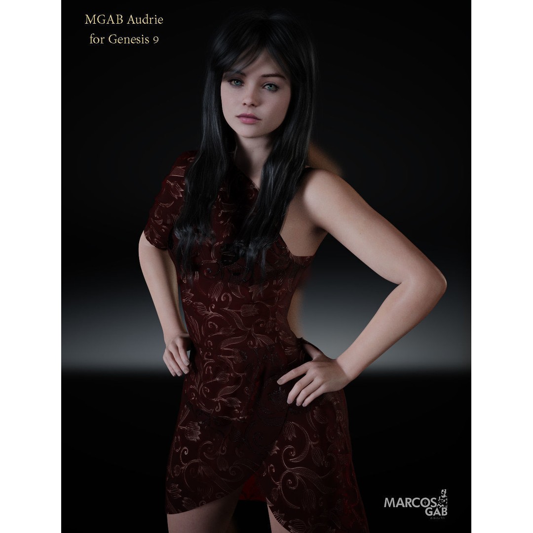 Audrie 3D Model – Realistic Female Character for Genesis 9, Rigged - View 8