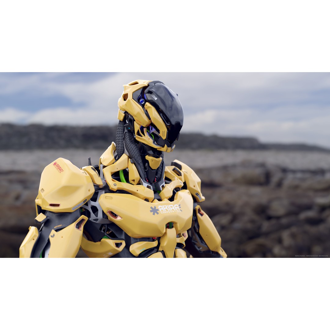 Robot Character 3D Model – Low Poly Game Ready, FBX, Blender