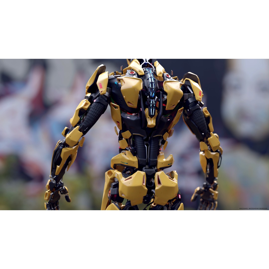 Robot Character 3D Model – Low Poly Game Ready, FBX, Blender - View 11