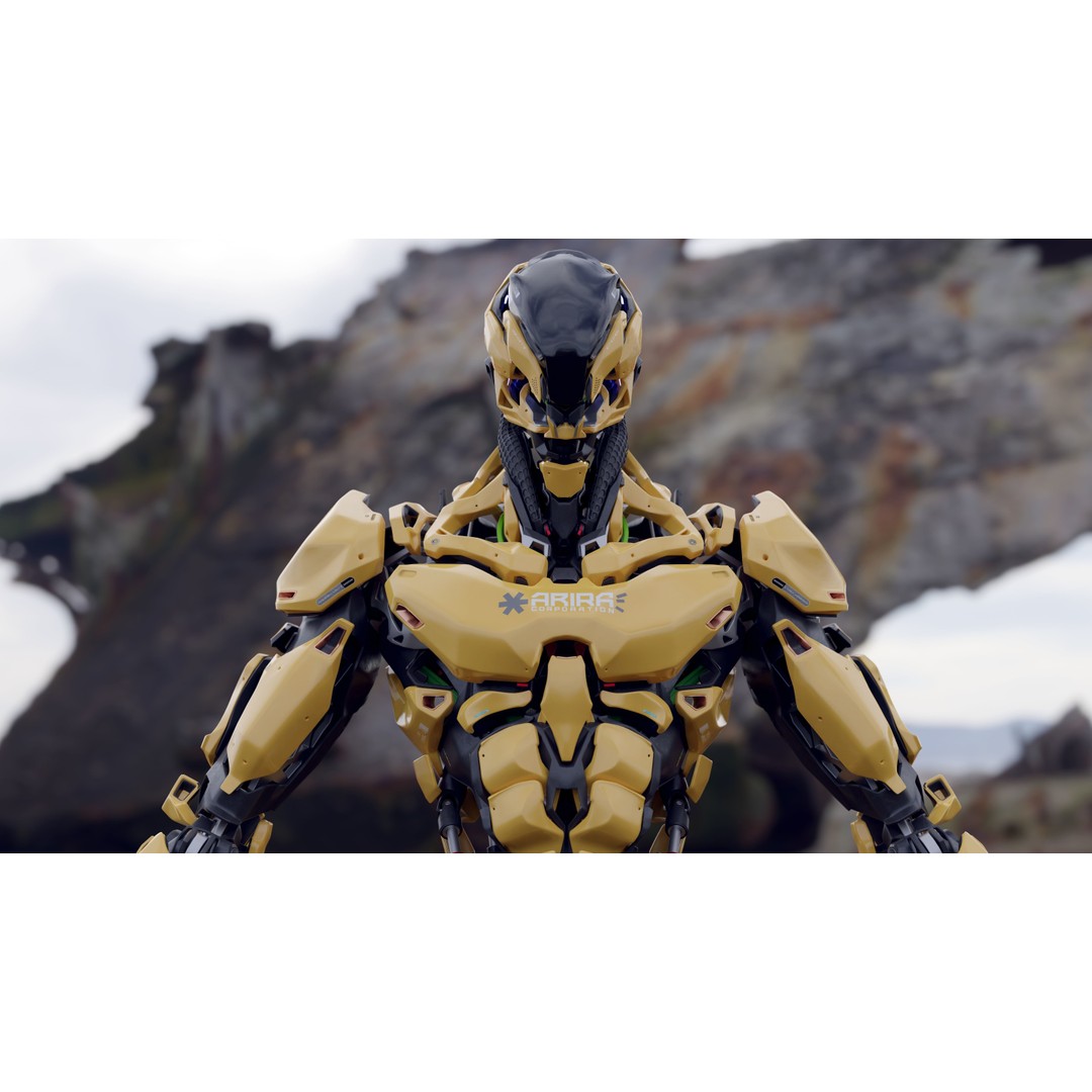 Robot Character 3D Model – Low Poly Game Ready, FBX, Blender - View 12