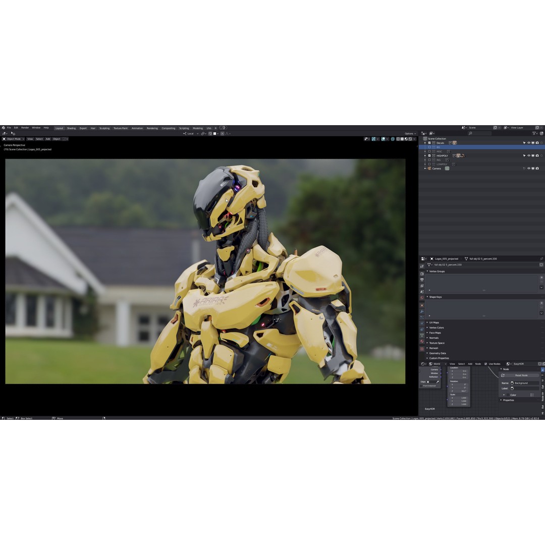 Robot Character 3D Model – Low Poly Game Ready, FBX, Blender - View 14
