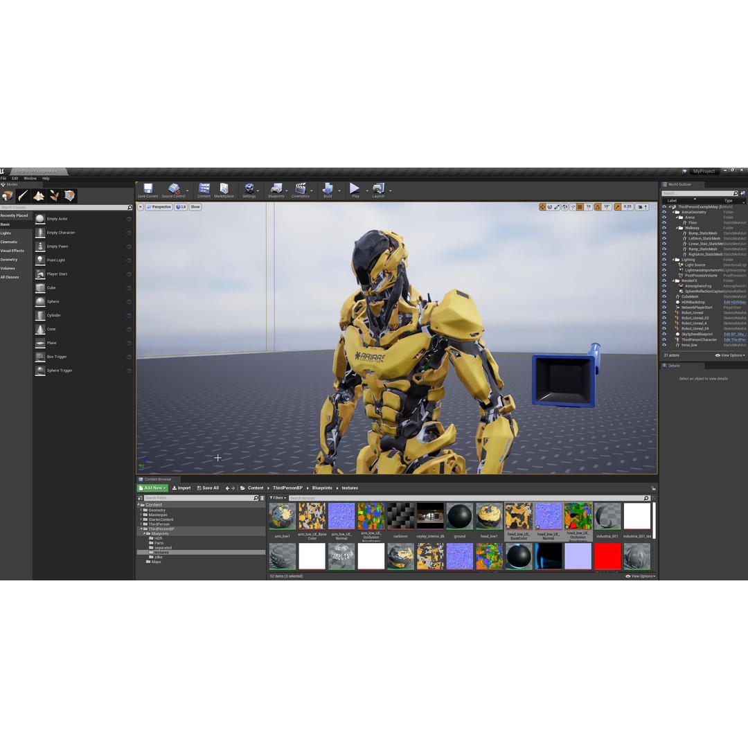 Robot Character 3D Model – Low Poly Game Ready, FBX, Blender - View 17