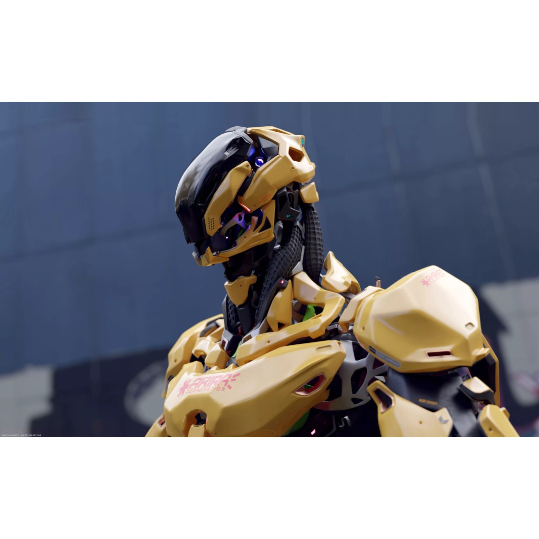 Robot Character 3D Model – Low Poly Game Ready, FBX, Blender - View 2