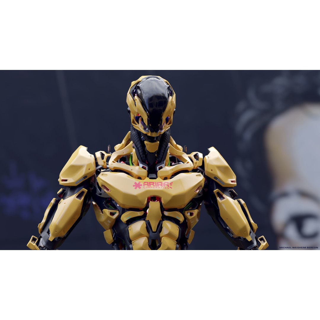 Robot Character 3D Model – Low Poly Game Ready, FBX, Blender - View 4