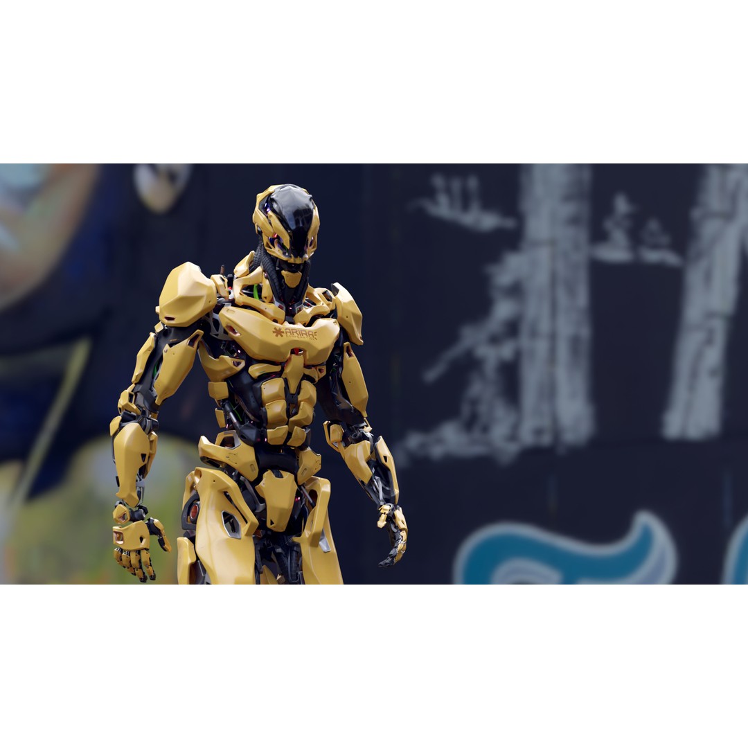 Robot Character 3D Model – Low Poly Game Ready, FBX, Blender - View 5