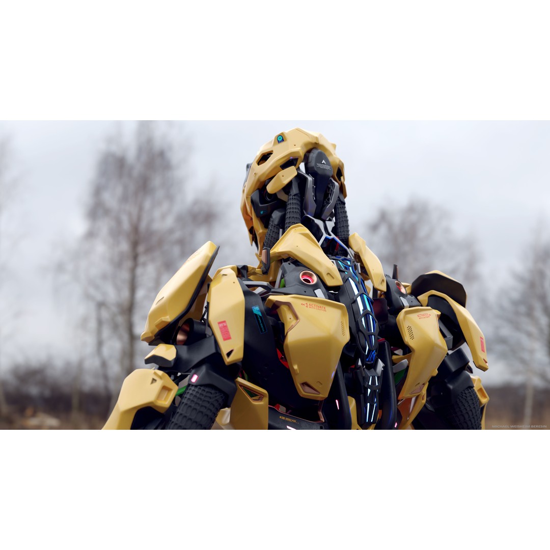 Robot Character 3D Model – Low Poly Game Ready, FBX, Blender - View 6