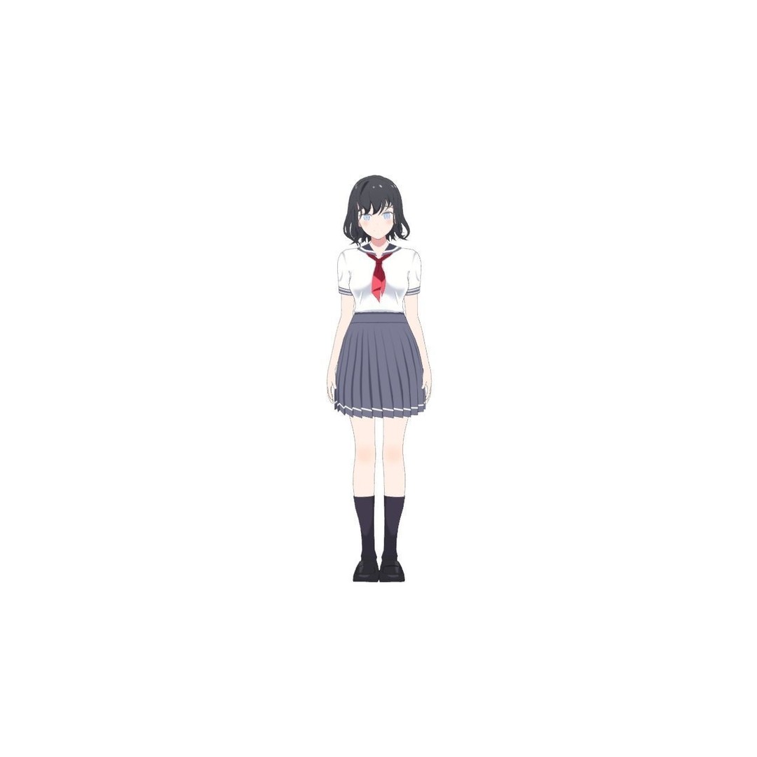 Anime Student Girls 3D Model – Stylized Low-Poly Characters, Blender - View 19