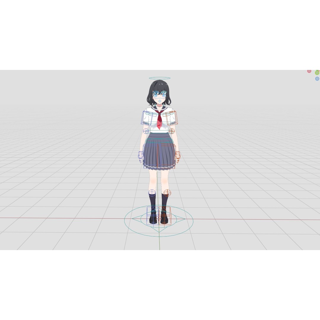 Anime Student Girls 3D Model – Stylized Low-Poly Characters, Blender - View 29