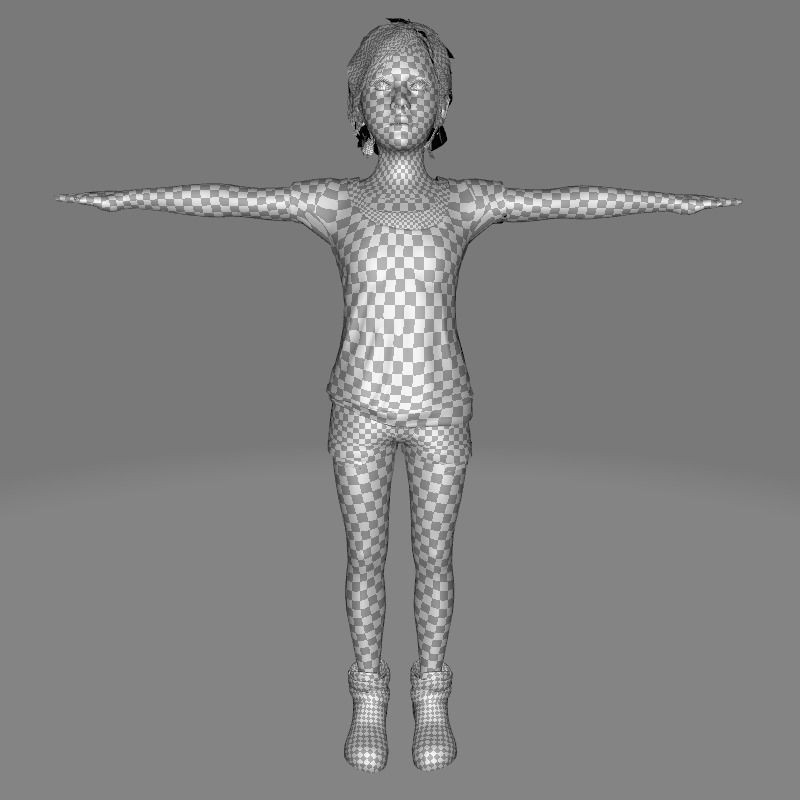 Riya 3D Model – Low Poly Character, Game Ready, Rigged, Blender