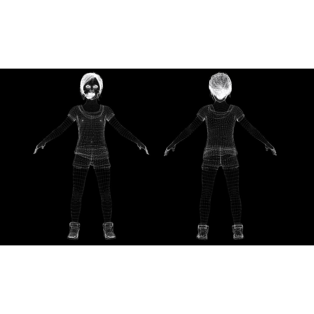 Riya 3D Model – Low Poly Character, Game Ready, Rigged, Blender - View 12