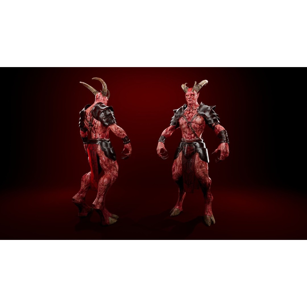 Azrakul Demon 3D Model – Low Poly Game-Ready Character, FBX, PBR - View 6
