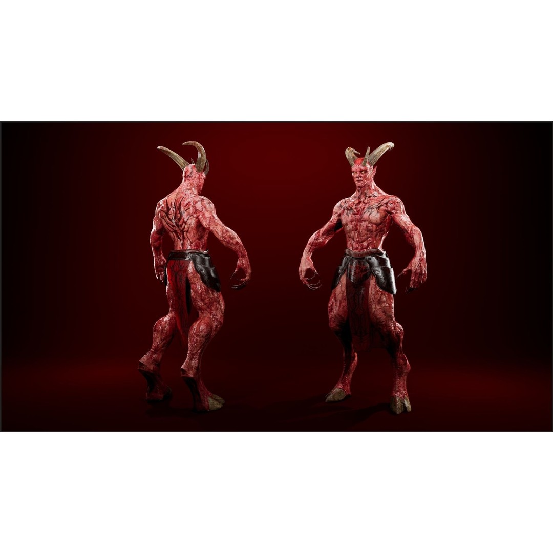 Azrakul Demon 3D Model – Low Poly Game-Ready Character, FBX, PBR - View 8